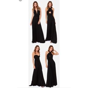 Black Von Vonni Multi-way Transformer Maxi Dress